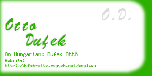 otto dufek business card